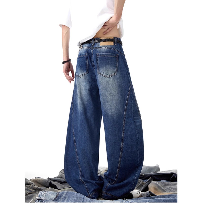 Unisex Classic Denim Jeans Loose Fit Daily Outdoor Wear - Image 5