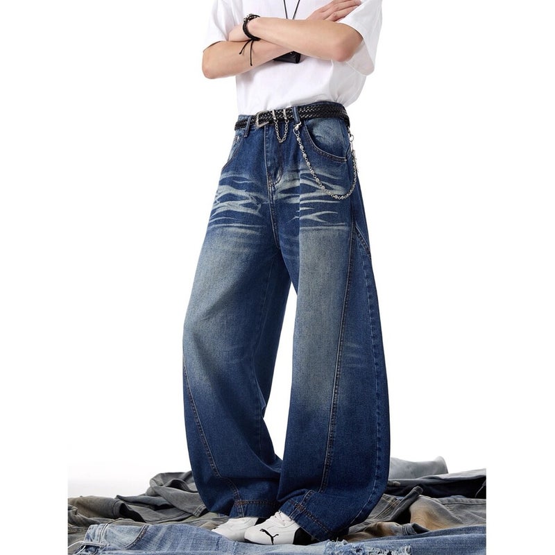Unisex Classic Denim Jeans Loose Fit Daily Outdoor Wear - Image 2