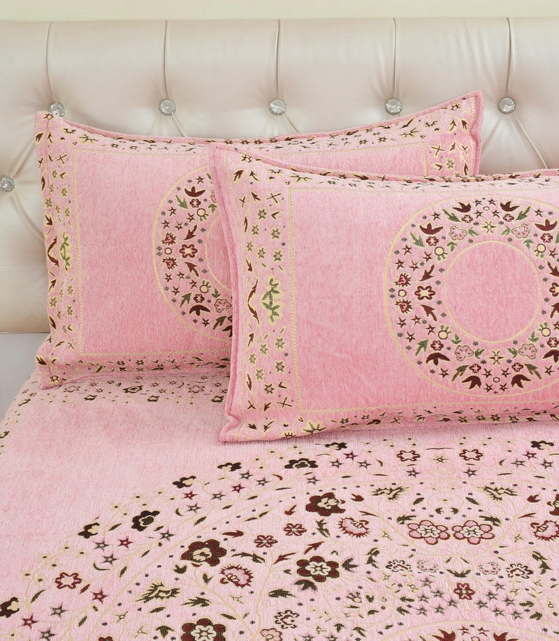 jayvaam Luxury Velvet Bedsheet – King Size Luxury Bed Sheet – Ultra Soft, Cozy & Warm Bedding for Bedroom – Hypoallergenic & Elegant Velvet Texture (Black Berry 01 Pink, Velvet Bedsheet) - Image 3