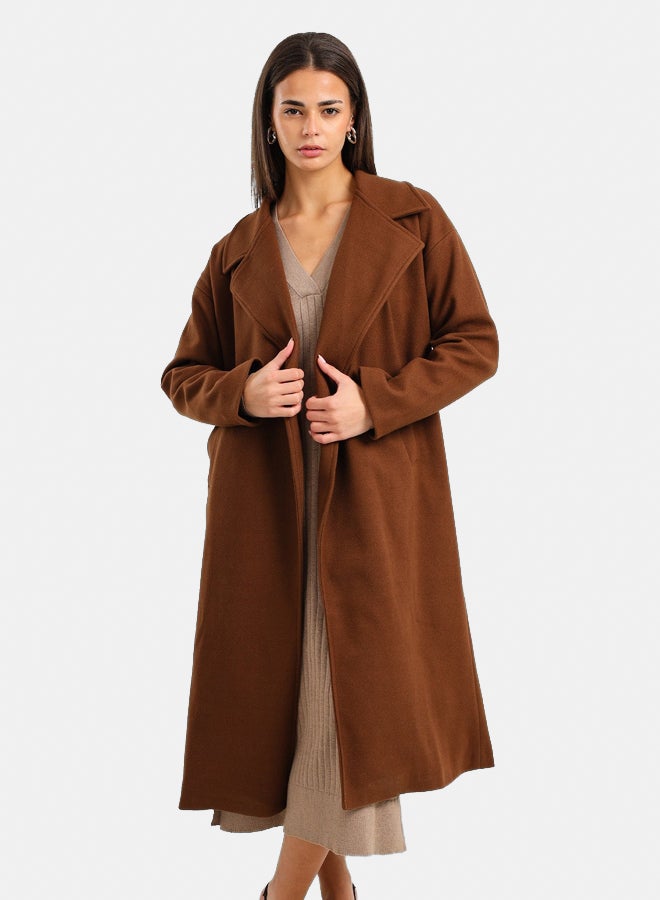 Clue Notch Collar Midi Coat - Image 1