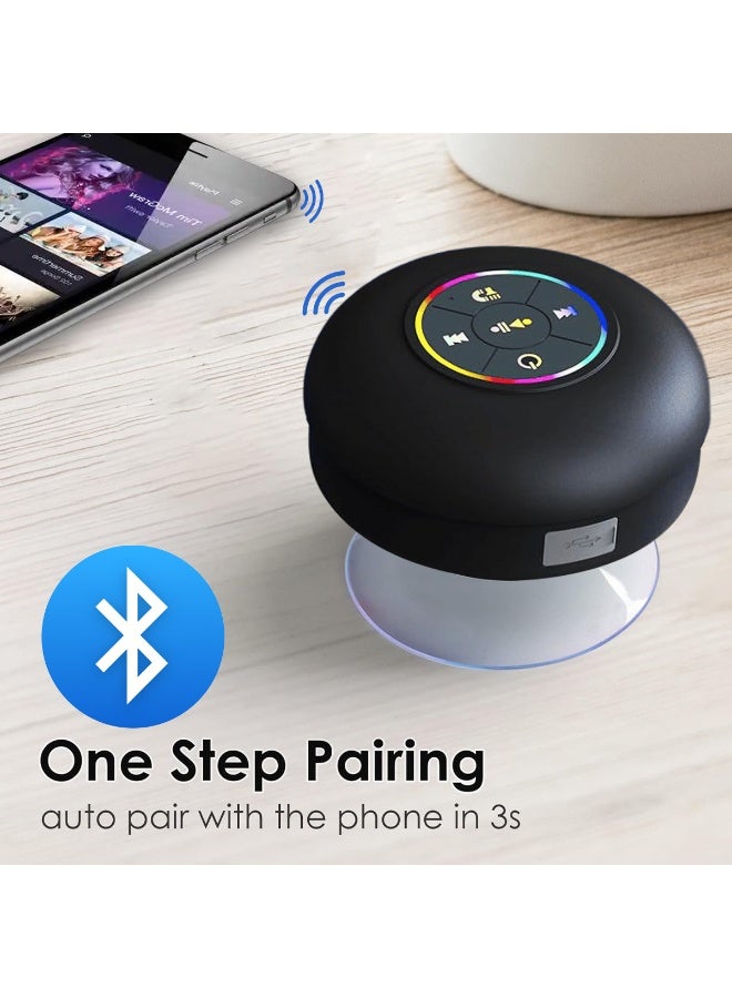 ACYYH Portable Bluetooth Speaker with LED Lights, Built  in Microphone, USB Charging, Compact Design - Image 4