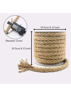 Braided Jute Rope 25 Feet 11mm Thick Twine Rope for Crafting Cat Scratching Gardening Bundling and Macrame Projects - pzsku/Z4013A4A445A6729EE766Z/45/_/1720588937/291cbe09-034e-48ae-9af5-45f496f44020