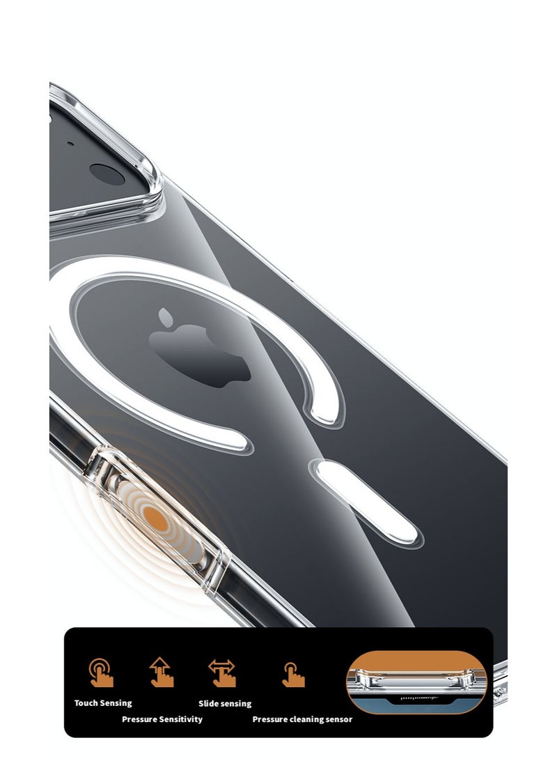 【Transparent 】MagSafe iPhone 17 Pro 6.3-Inch Case, 【No Yellowing】【Reinforced Corners】 Wireless Charging Shockproof Bumper Protective Phone Case - Image 3