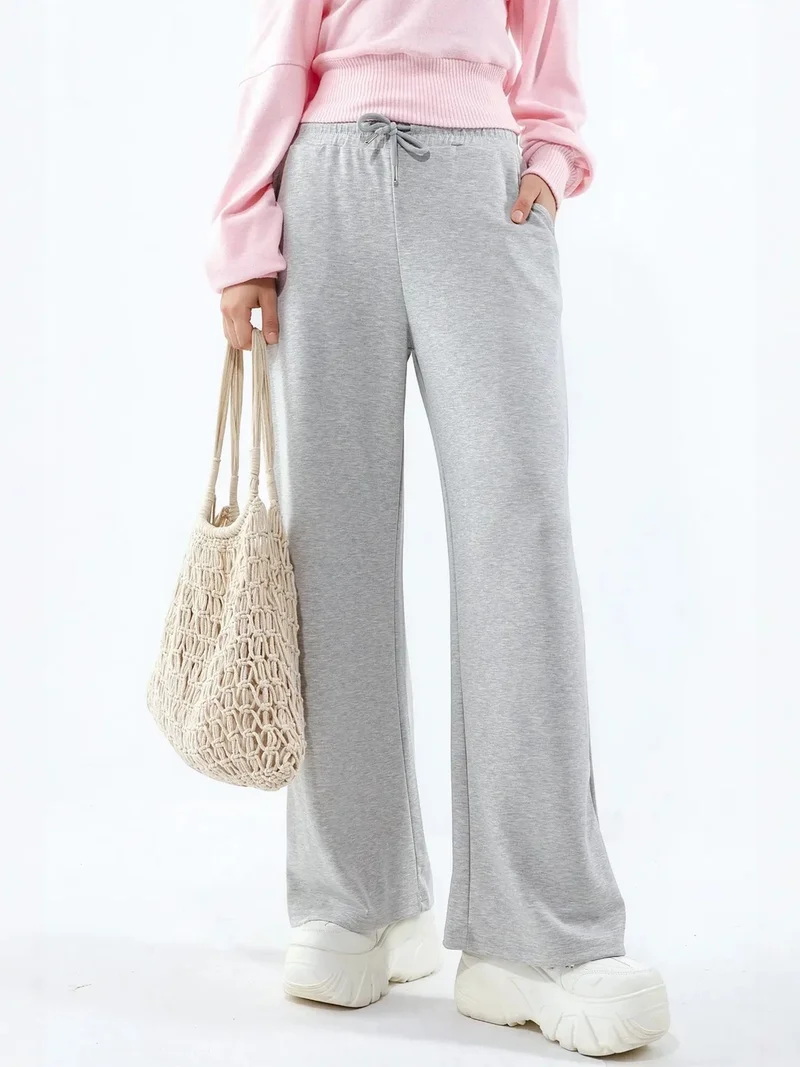 بوسيم BUSEM Mid Waist Wide Leg Modal Pants