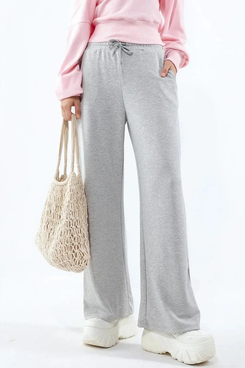 بوسيم BUSEM Mid Waist Wide Leg Modal Pants
