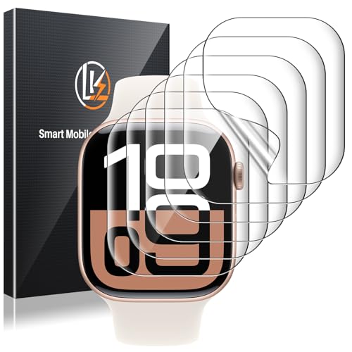 LK 6 Pack for Apple Watch Series 11 Series 10 Screen Protector 42mm AntiScratch SelfHealing Soft TPU Screen Protector for Apple Watch 42mm Bubble Free HD Transparent Touch Sensitive - Image 1