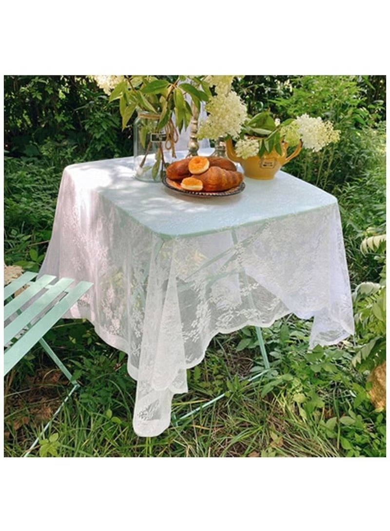 Romantic Pattern Lace Tablecloth Placemat（75*75cm） - Image 4