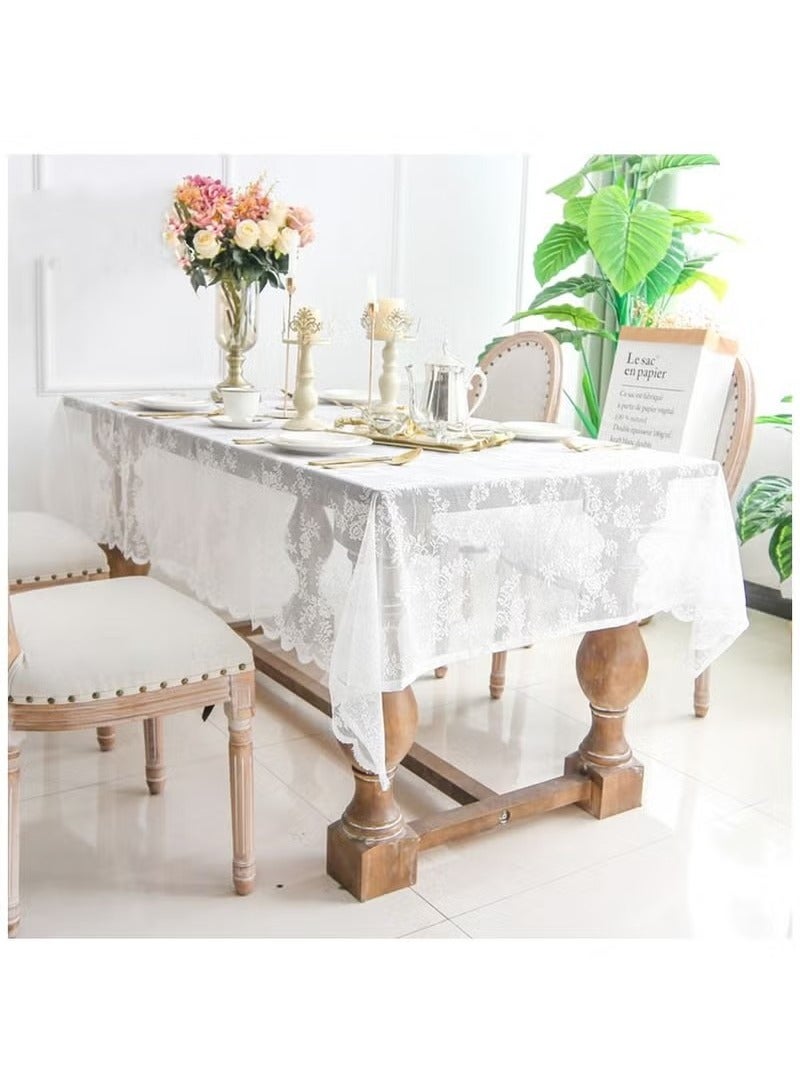 Romantic Pattern Lace Tablecloth Placemat（75*75cm） - Image 5