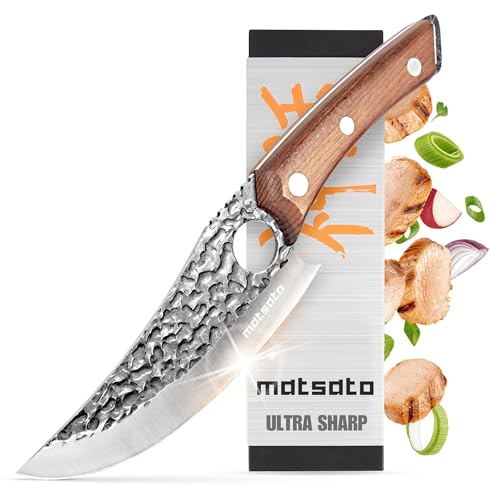 Matsato Chef Knife - Perfect Kitchen Knive for Cooking, Chopping. Japanese Steel Knife for Home, BBQ. For Balance & Control, 6.3 Inch - Image 1
