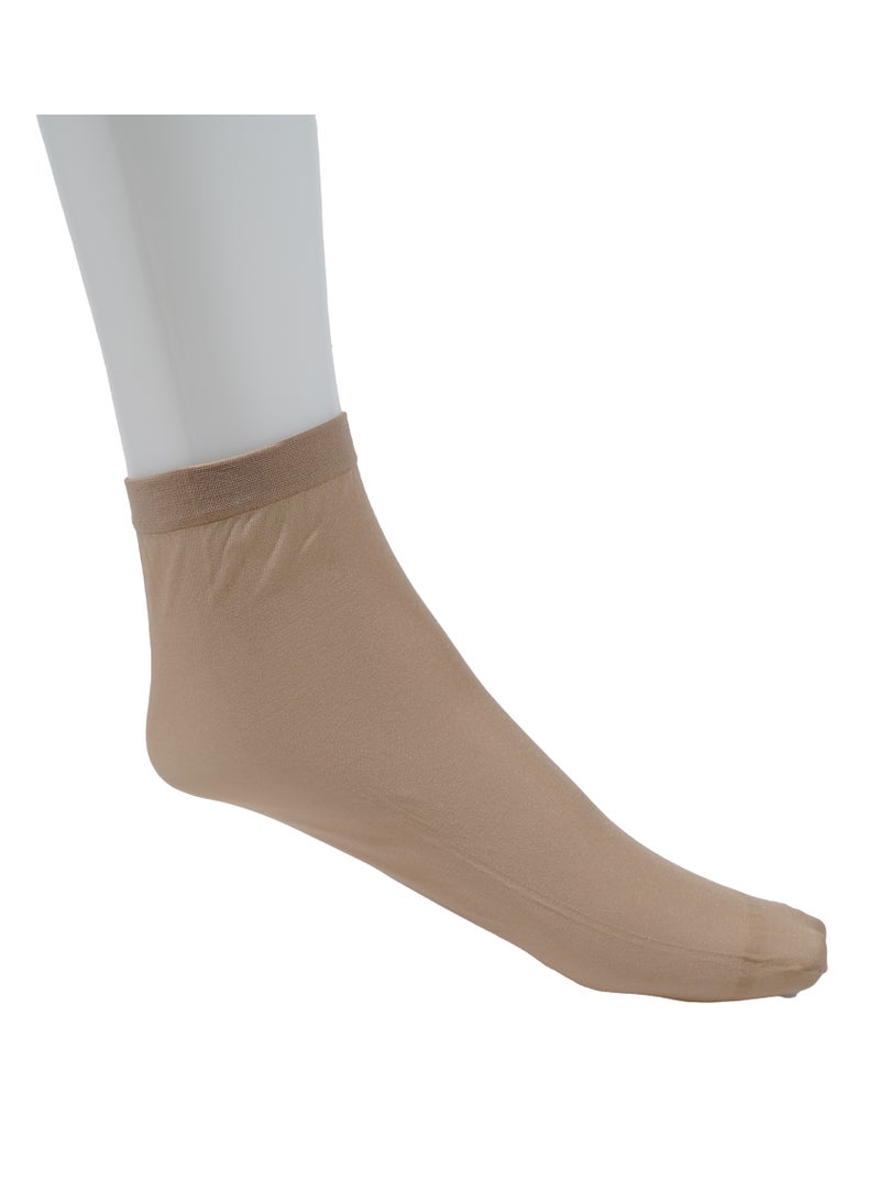 Alsamah Socket Crepe Socks, Ankle-length socks,  semi-sheer 40Den, Matt look Velvet Touch, Reinforced Toe. 2-Pack  - Image 2