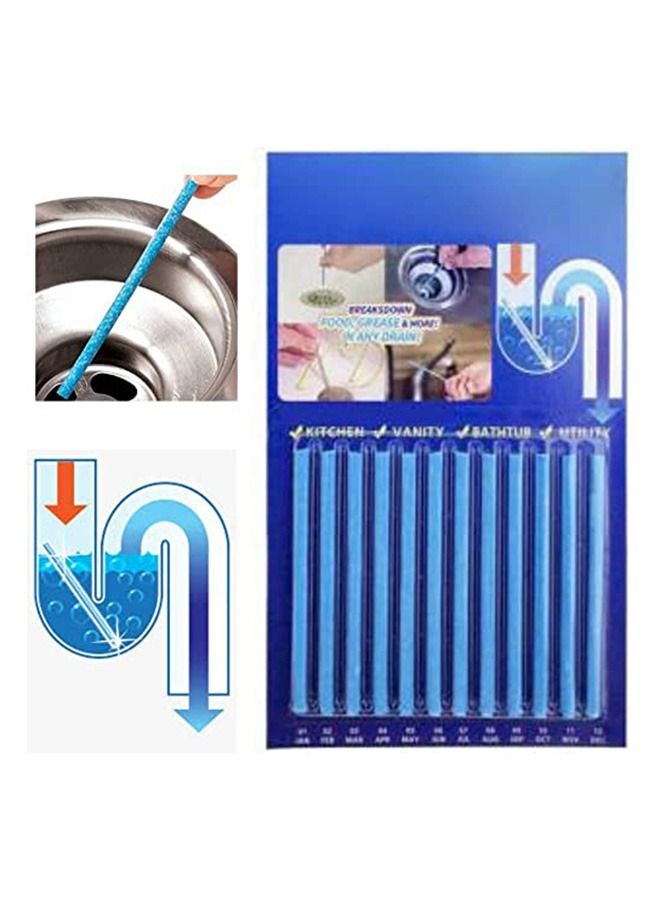 Yameem 12 pcs Drain cleaner sticks Deodorizer Pipe Cleaning Sticks - Image 2