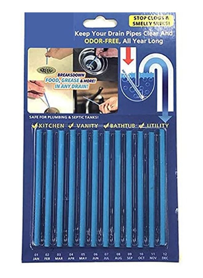 Yameem 12 pcs Drain cleaner sticks Deodorizer Pipe Cleaning Sticks - Image 1