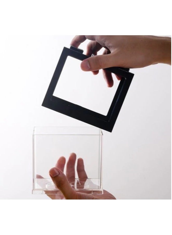 Rubik DIY Mini Betta Fish Tank,Small Transparent Fish Aquarium Stackable Tank, Aquarium Lego Design Block (Orange) - Image 3