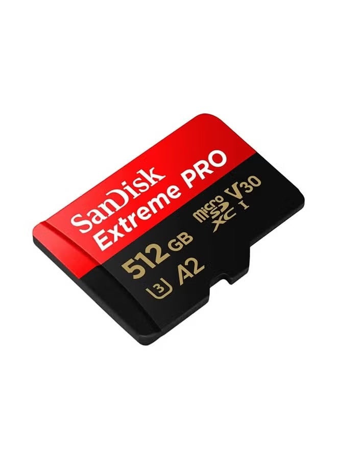 SanDisk 512GB Extreme PRO microSDXC card + SD adapter + RescuePRO Deluxe, up to 200MB/s, with A2 App Performance, UHS-I, Class 10, U3, V30, Black - Image 2