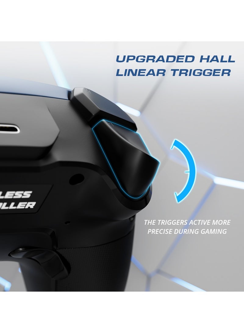 Wireless Gaming Gamepad Suitable for Switch, PC, Android, Simulates Real Vibration and Precise Buttons, Cool Gaming Controller for Children and Adults,Blue  - Image 5