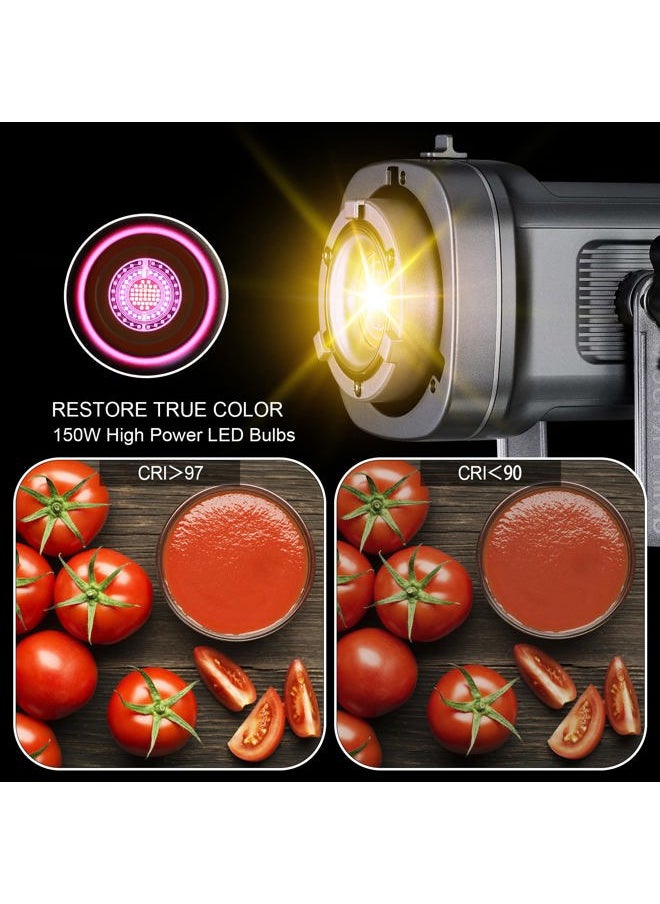 GVM Great Video Maker GVM 150W RGB Video Light Kit, 2700K~7500K Bi-Color LED Video Light Photography Studio Lighting Kit with Lantern Softbox & Stand, Continuous Output Lighting Kit with 8 Lighting Effects, CRI 97+  - Image 2