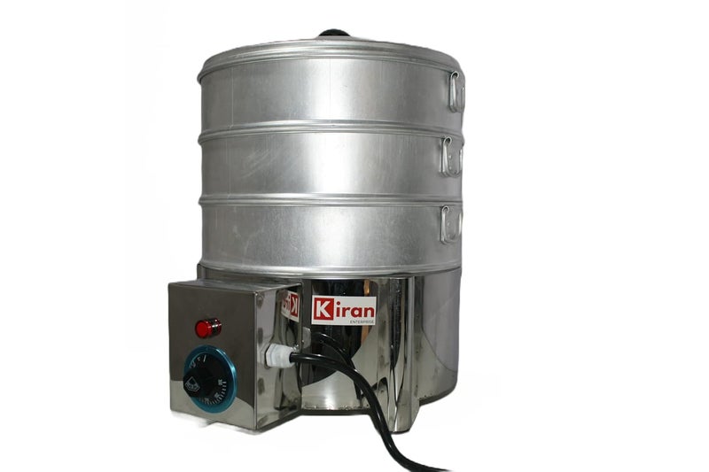 Kiran Enterprises Premium Aluminium Momos Maker Steamer with Handles Durable 3 Tier Steamer for Cooking Suitable for Home Hotels Restaurant - Image 1