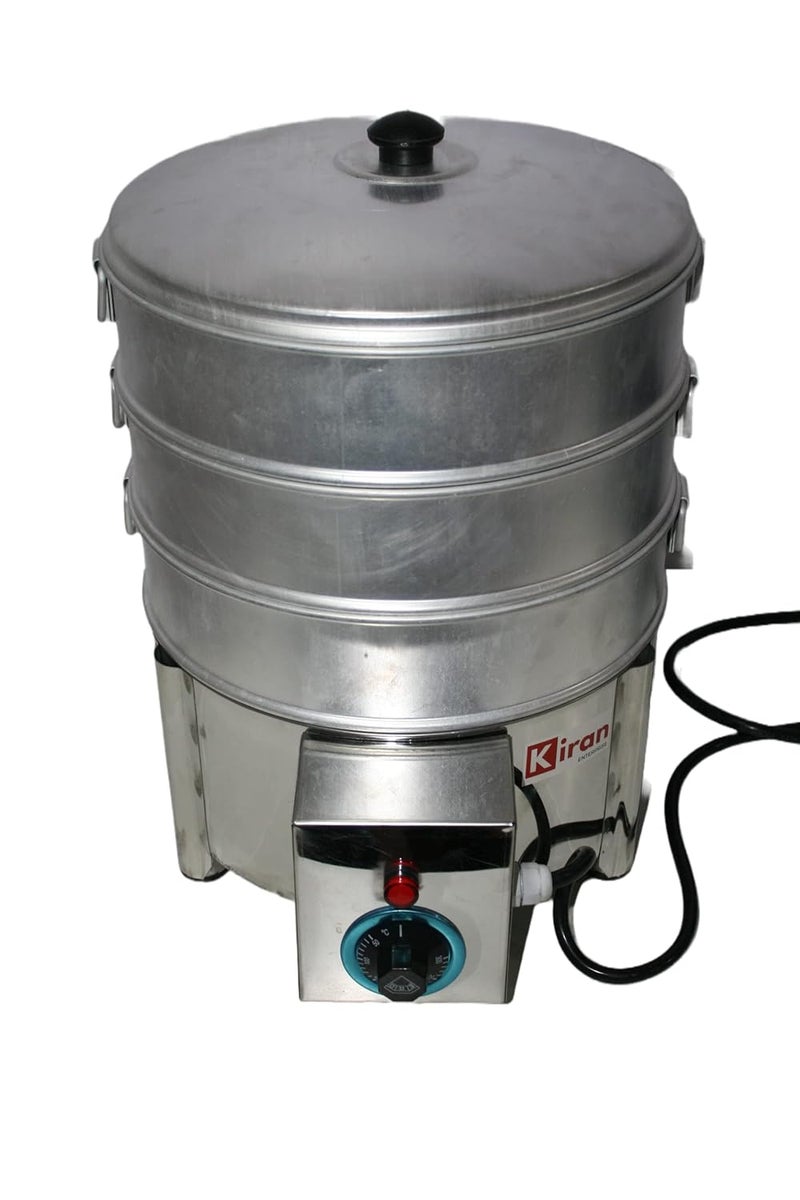 Kiran Enterprises Premium Aluminium Momos Maker Steamer with Handles Durable 3 Tier Steamer for Cooking Suitable for Home Hotels Restaurant - Image 5