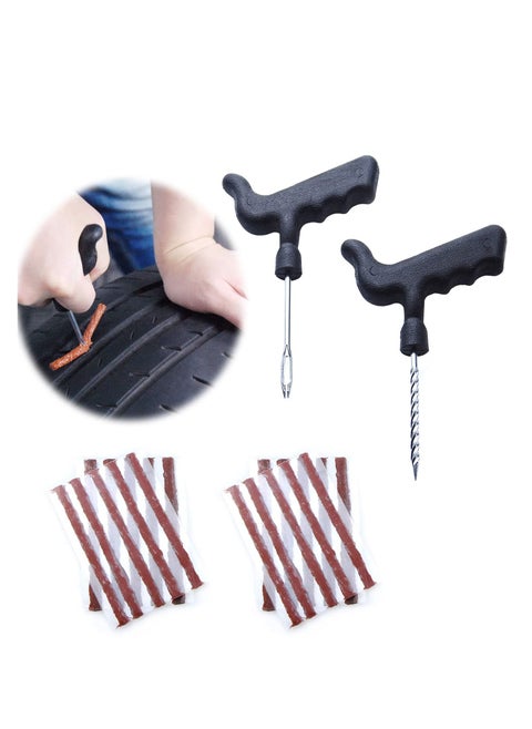 Tire Repair Kit Tools, Use for Truck, Motorcycle, ATV, RV, Tractor, Heavy Duty Fix Punctures Tools (6 PCS)