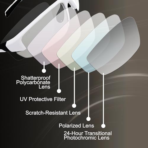 Global Vision Hercules 7 Auto-Darkening Photochromic Safety Sunglasses Clear to Smoke Lens ANSI Z87.1 Transitional Glasses - Image 3