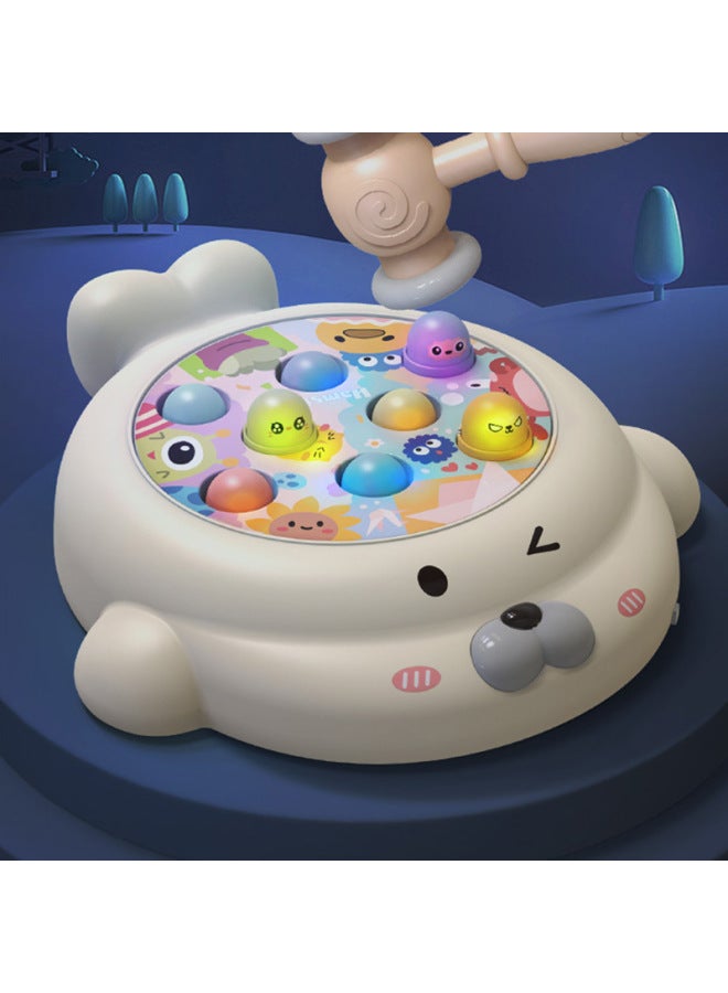 لعبة هامستر بورد للأطفال، لعبة ألغاز طفلة صغيرة من عمر 1-2 سنة 0 آلة ألعاب التعليم المبكر للأولاد التفاعلية 36 لونًا: هامستر على شكل ختم، المواصفات: البطارية: 2 مطرقة + 3 بطارية عادية (أرسل مفك براغي) - Image 3