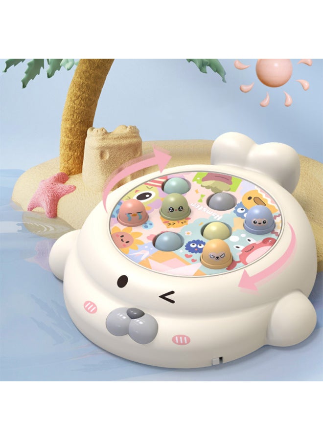 لعبة هامستر بورد للأطفال، لعبة ألغاز طفلة صغيرة من عمر 1-2 سنة 0 آلة ألعاب التعليم المبكر للأولاد التفاعلية 36 لونًا: هامستر على شكل ختم، المواصفات: البطارية: 2 مطرقة + 3 بطارية عادية (أرسل مفك براغي) - Image 5