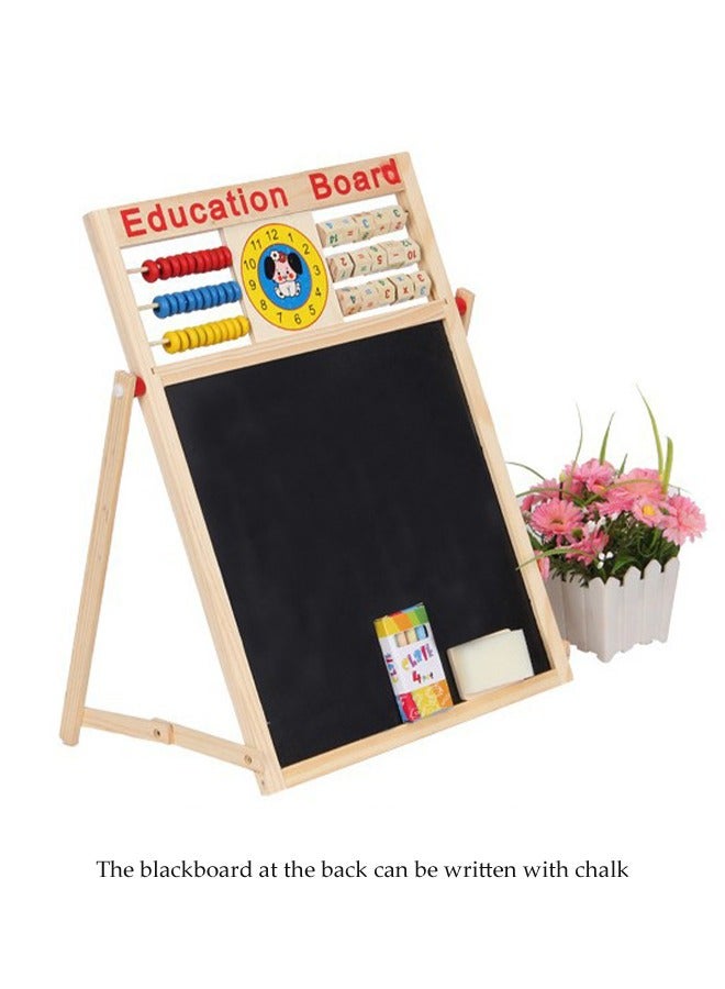 Multi-Purpose Magnetic Education Board,Multipurpose Double-Sided Magnetic Wooden Writing Board Mathematical Calculations  English Alphabets Children Board - Image 5