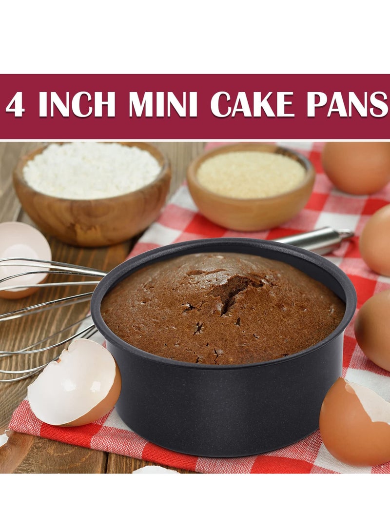 Zikra 4 Inch Cake Pan Set of 3 Nonstick Stainless Steel Small Round Cake Pans Tin for Baking Birthday Wedding Layer Cakes Straight Sides and 2 Inch Depth - Image 5