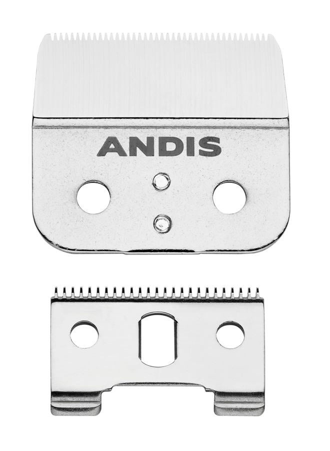 Andis 04604 Outliner II Trimmer Replacement Blade – Made of Stainless and Carbon Steel, Close-Cutting Square Blade, Deep Tooth Blade for Crisp Outlines & Designs - for GO & GTO Trimmers, Silver - Image 1