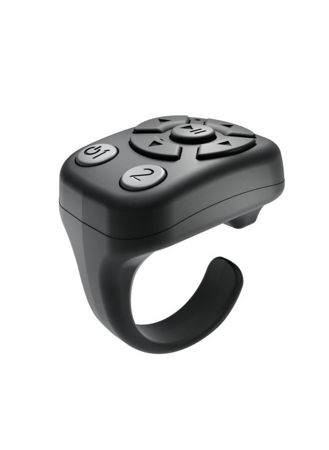 TikTok Ring Remote Control Brush Video Novel Flip Multi-function Mobile Phone Video Bluetooth Remote Control Selfie Device-Color:J6 Ring Remote Control Black-english Box  - Image 5
