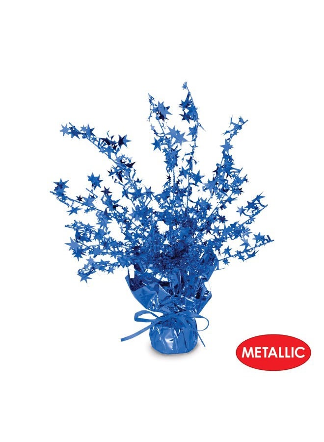 Beistle Star Gleam 'N Burst Centerpiece, Blue Table Adornment for Special Events & Parties, Metallic Table Display & Star Decorations, 15"  - Image 3