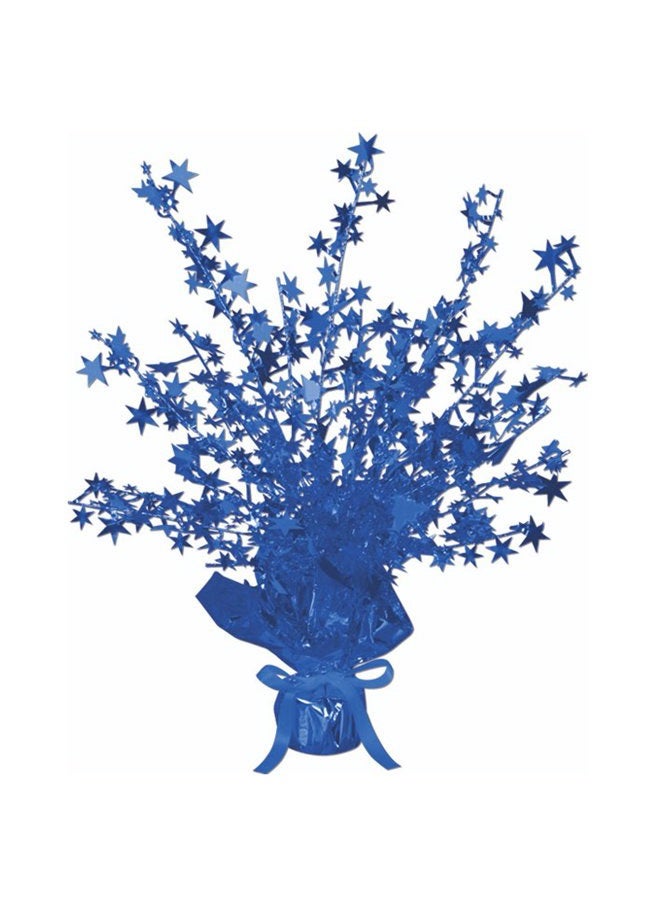 Beistle Star Gleam 'N Burst Centerpiece, Blue Table Adornment for Special Events & Parties, Metallic Table Display & Star Decorations, 15"  - Image 1
