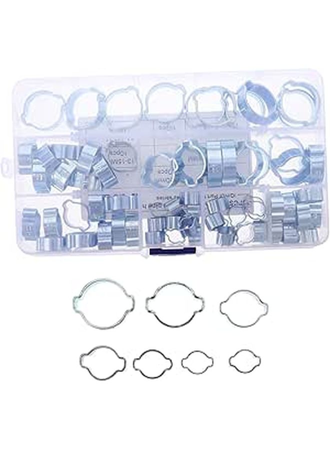 70 Pcs Carbon Steel Dual Ear Clamp Set Heavy Duty Water Pipe Fixing Clamp - Image 1