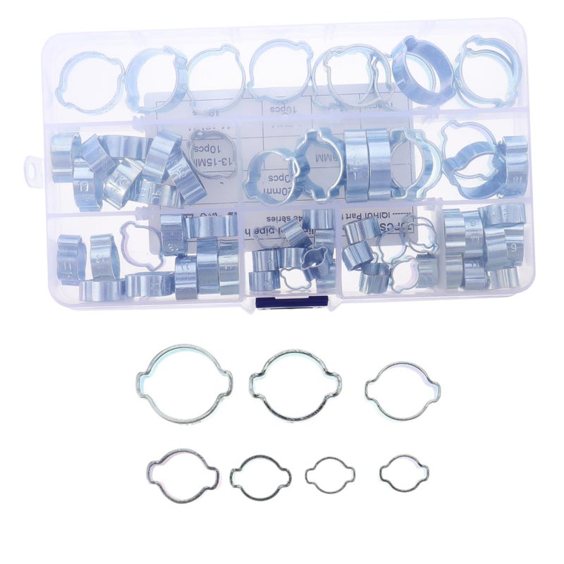 70 Pcs Carbon Steel Dual Ear Clamp Set Heavy Duty Water Pipe Fixing Clamp - Image 2