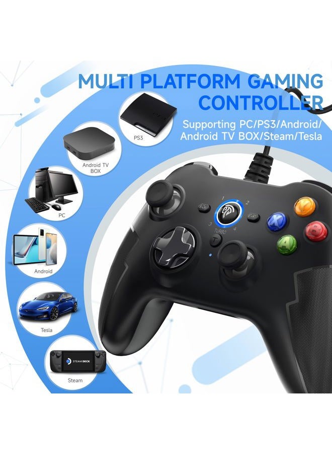 EasySMX PC Game Gamepad Wired Gaming Controller Joystick Dual-Vibration Turbo Windows/Android/ PS3/ TV Box - Image 2