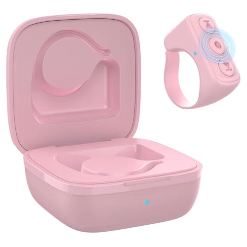 GEVO TIK Tok Bluetooth Remote Control Page Turner for iPhone Android Ipad Cell Phone Camera Remote Shutter Selfie Button, Bluetooth Ring (Pink) - Image 1