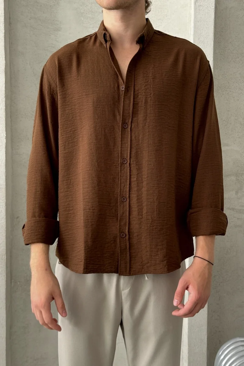 HYMAN Men's Oversize Cut Linen Shirt
