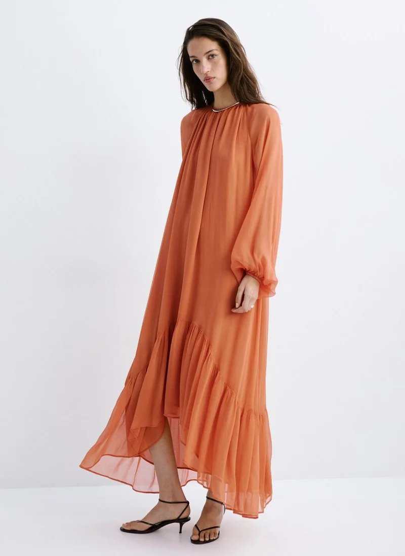 مانجو Ruffles flowy dress