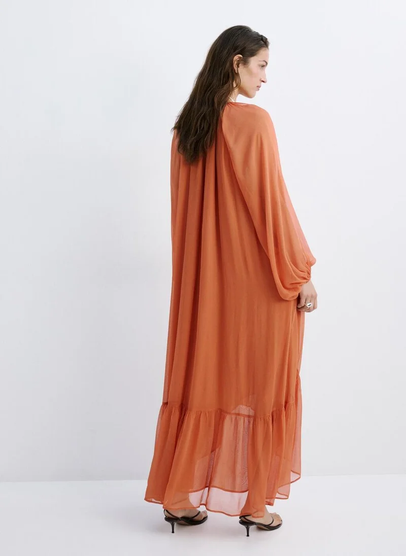 مانجو Ruffles flowy dress