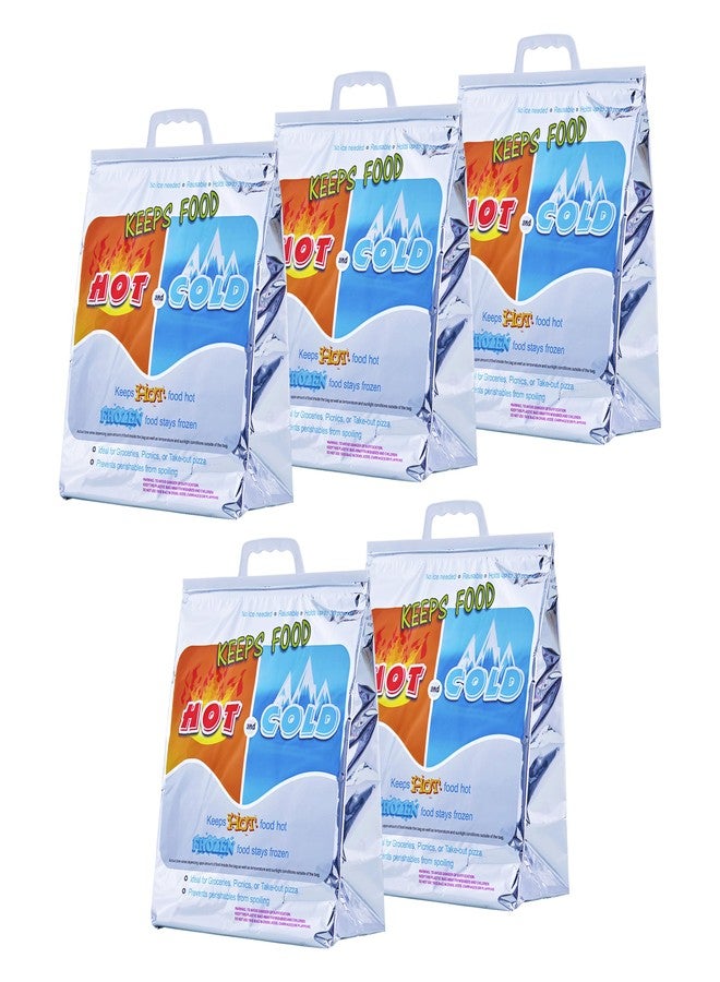 Superio Hot and Cold Insulated Bags for Food Delivery, Grocery Shopping Bags, Food Storage for Hot and Frozen Food for Travel, Disposable Cooler Bag, Reinforced Thermal Lunch Bag (5, 13"x7"x15.5") - Image 1