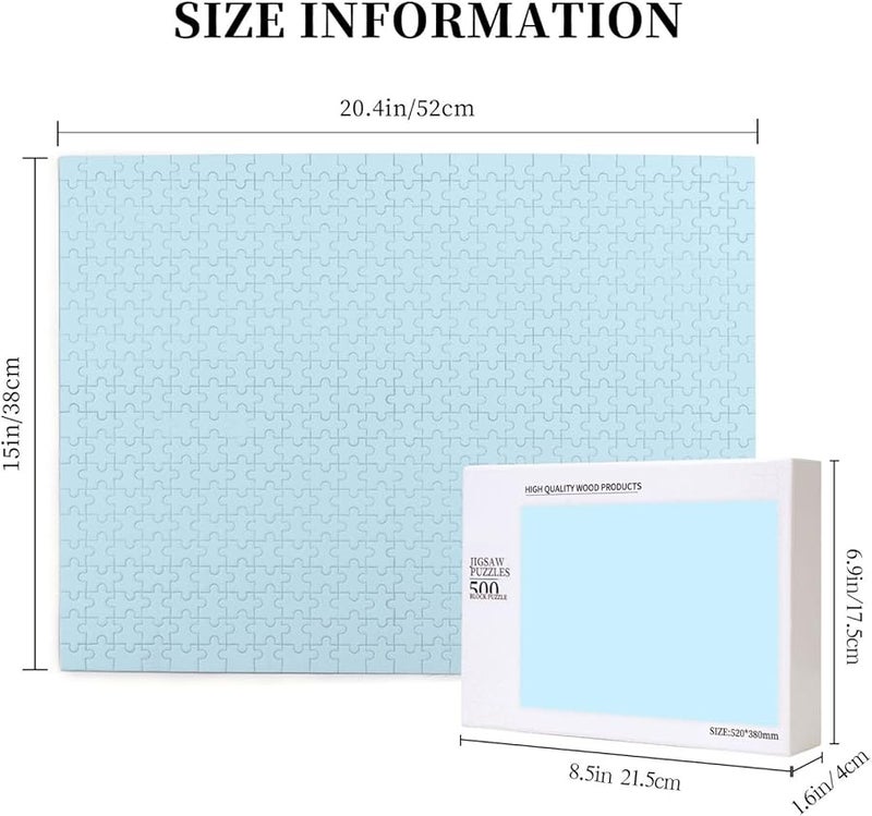 Phayah 500 قطعة لغز للأشخاص البالغين ديكور المنزل هدية حفلة عيد ميلاد أزرق - Image 5