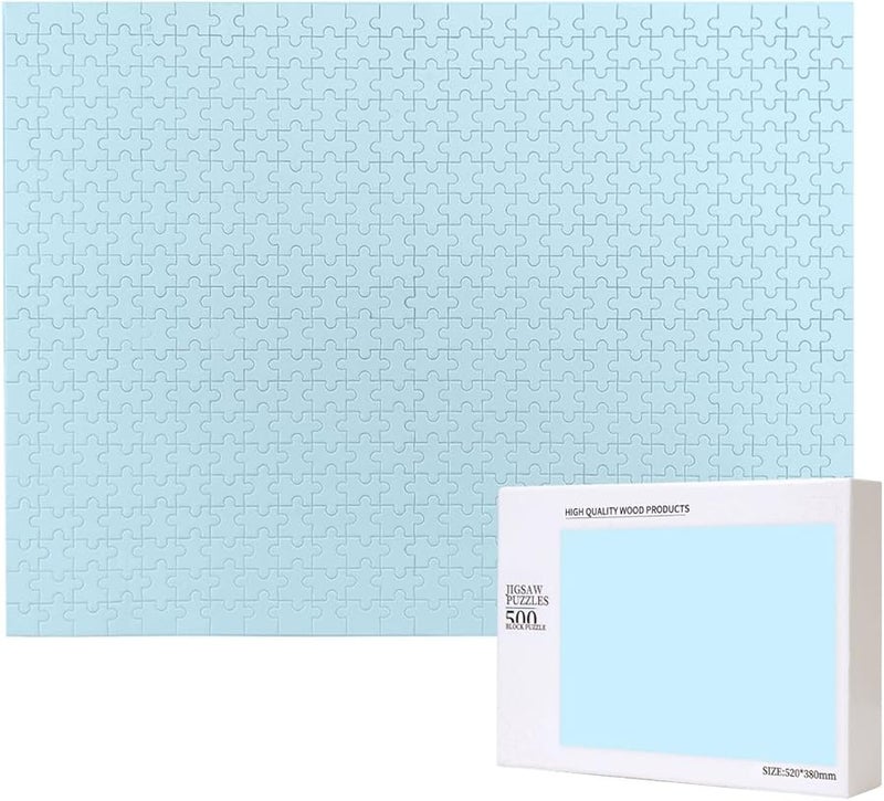 Phayah 500 قطعة لغز للأشخاص البالغين ديكور المنزل هدية حفلة عيد ميلاد أزرق - Image 2
