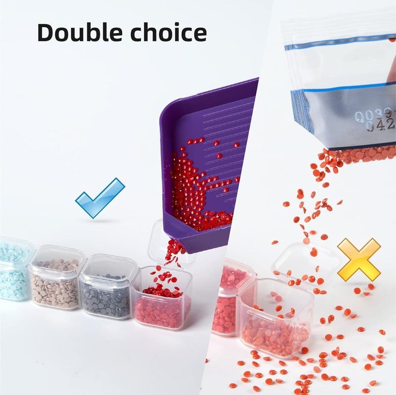 HZYH 29 Pcs Diamond Painting Accessories Kit, DIY Diamond Art Tools Set with Pens, Tweezers, Trays, Glue Clay, Zipper Bags, Correction Tool for Rhinestone Embroidery Craft Projects - Image 3