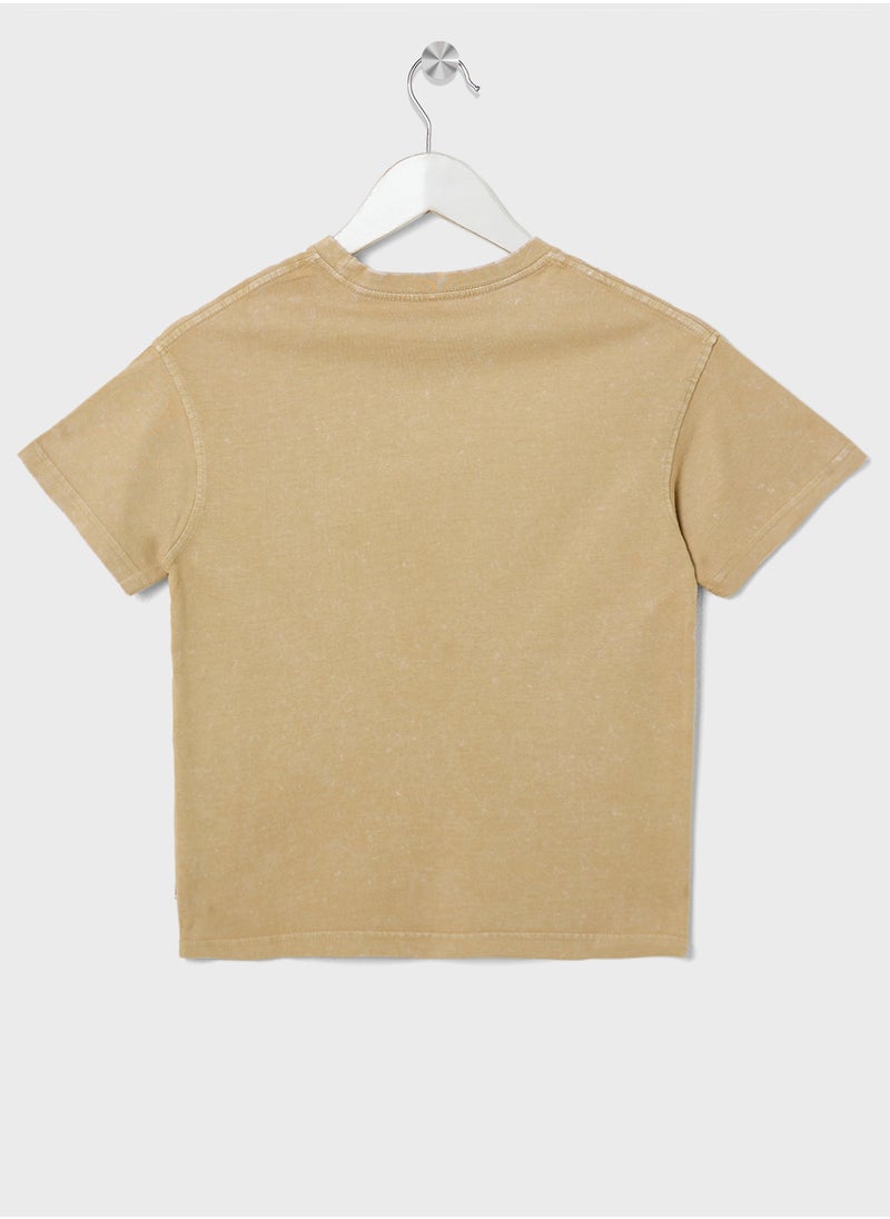 Jack & Jones Junior Kids Jorvesterbro Wash Crew Neck T-Shirt  - Image 2