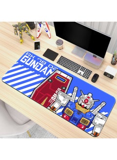 Gundam Mecha Style Anime Game Super Large Mouse Pad Thickened Personality Keyboard Pad Laptop Computer Office Desk Mat-Color:900x 400x 4mm Edge Lock-Pattern:Up To [22-14]]