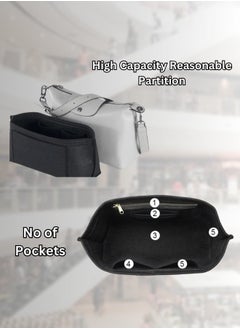 Generic Premium Felt Bag Organizer for Perfectly Organized Essentials - Purse Organizer Insert for Handbags Insert Organizer for Tote  - Image 3