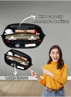 Generic Premium Felt Bag Organizer for Perfectly Organized Essentials - Purse Organizer Insert for Handbags Insert Organizer for Tote  - Image 4