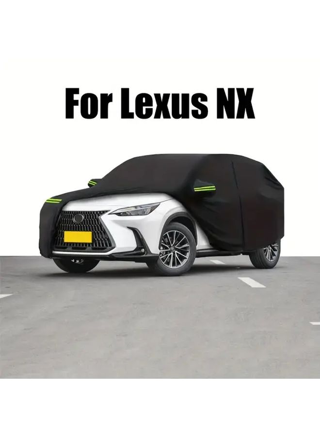 غطاء سيارة لجميع الأحوال الجوية من لكزس NX مع سحابات للأبواب وأحزمة مقاومة للرياح وشرائط عاكسة، حماية من الثلج والرمال وأشعة الشمس والأشعة فوق البنفسجية - Image 1