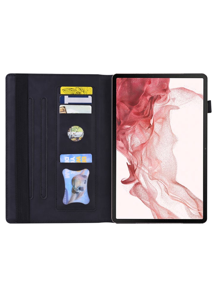 Tablet Case For Samsung Galaxy Tab S11/S10 Lite/S10 FE/S9/S9 FE/S8/S7 PU Leather Protective Folio Cover with Card Holder - Black - Image 2