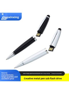 Generic Touch Screen U Disk Pen Three-in-One Pen USB Flash Disk Enterprise School Exhibition Office Commercial Creative Gift Pendrive-Color:Black-Capacity:8GB  - Image 1
